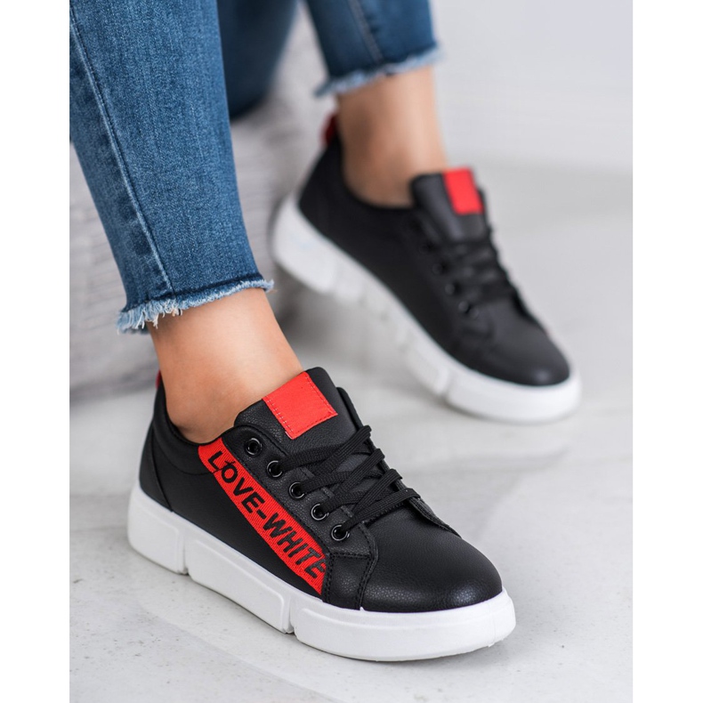 Jumex Love sports shoes black red 2
