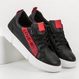 Jumex Love sports shoes black red 1