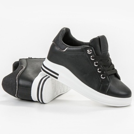 SHELOVET Wedge Sneakers black 1