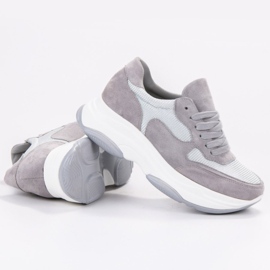 Ideal Shoes Light Gray Sneakers grey 1
