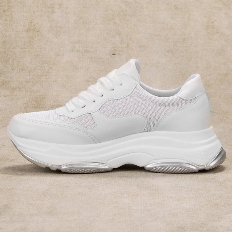 Ideal Shoes Light White Sneakers 1