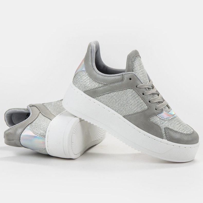 Ideal Shoes Sneakers With Glitter grey 1