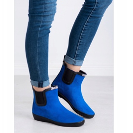 Kylie Women's suede galoshes blue 1