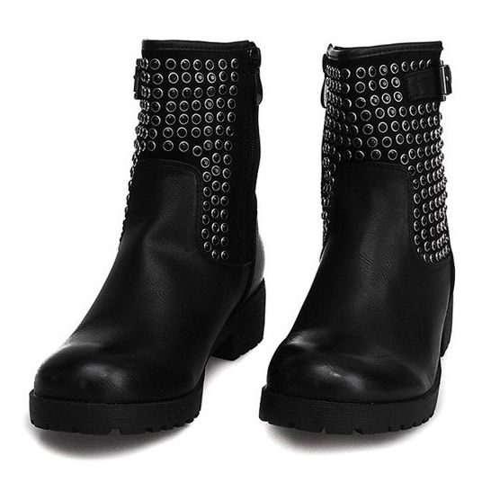 Motorized Boots With Studs 1639 Black 1