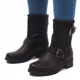 Warm Boots With Buckle 14A7181 Black 1
