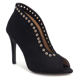 Boots On High Heel Suede 1907 Black 1