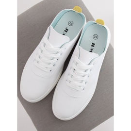 Women's white and yellow sneakers CL33315 Yellow 1