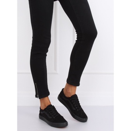 Black women's sneakers B70A BLACK / BLACK 1
