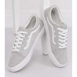 Gray Women's gray sneakers B70A SILVER / WHITE grey 1