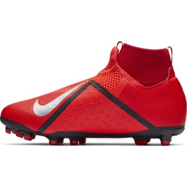 Nike Phantom Vsn Academy Df FG / MG Jr AO3287-600 football shoes red red 2