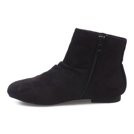 Suede Booties Jodhpur 7-121 Black 1