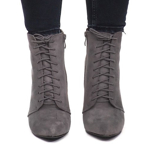 Boots On High Heel LB-229 Gray grey 1