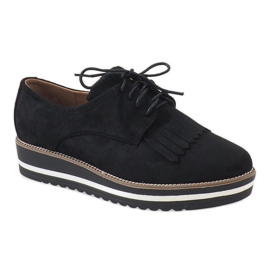 Black lace-up shoes A510-2 1