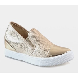 Golden sneakers on the wedge DD437-8 1