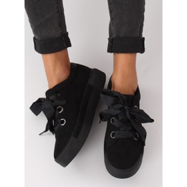 Black women's sneakers 1018 Black 2