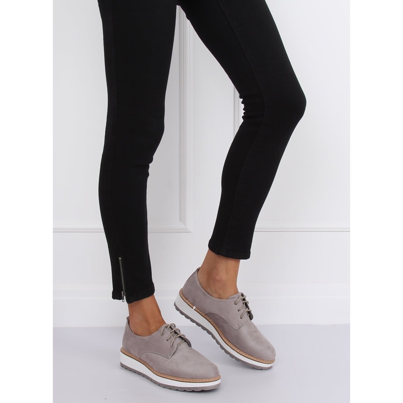 Gray Women's gray loafers C-7225 Gray grey 1