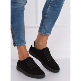 Black women's sneakers LX-9857 Black 2