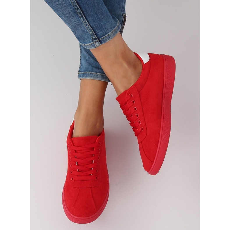 Red women's sneakers LX-9857 Red 2