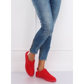 Red women's sneakers LX-9857 Red 1