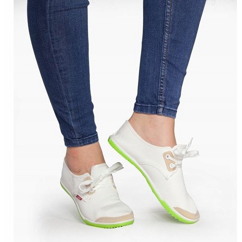 Lycra BL181 White Slip-On Sneakers 1