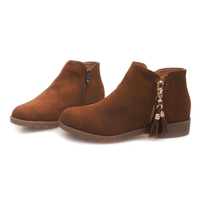 Suede Booties Jodhpur 8565 Camel brown 1