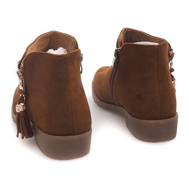 Suede Booties Jodhpur 8565 Camel brown 2