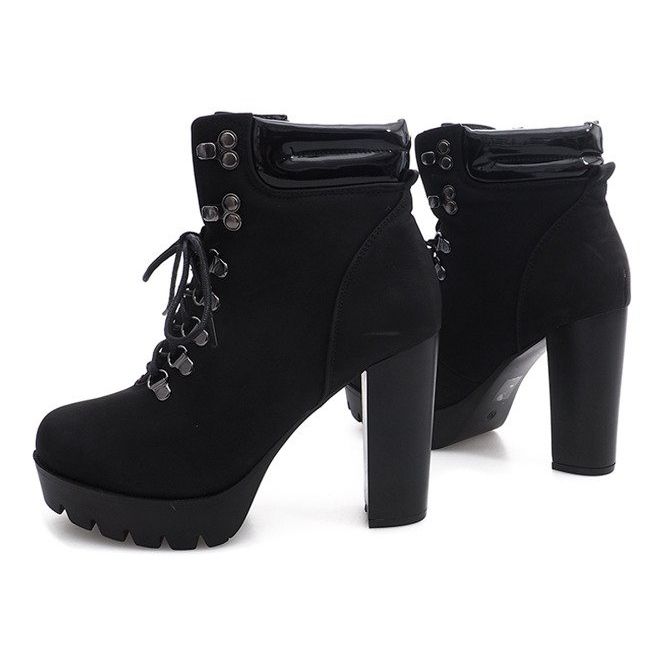 Tied Boots Workers CL112 Black 1