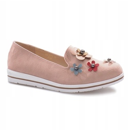 Pink multi-flower wedge heels 1