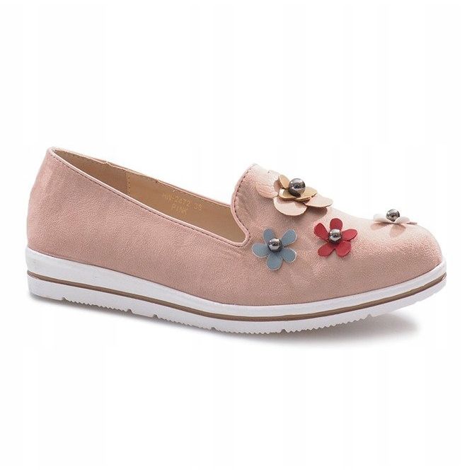 Pink multi-flower wedge heels 1