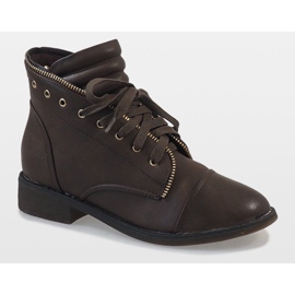 LA-12 brown lace-up boots 1