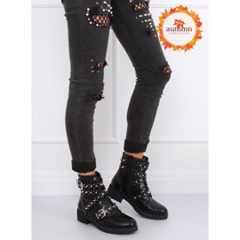 Black Boots with studs NC830 Black 1
