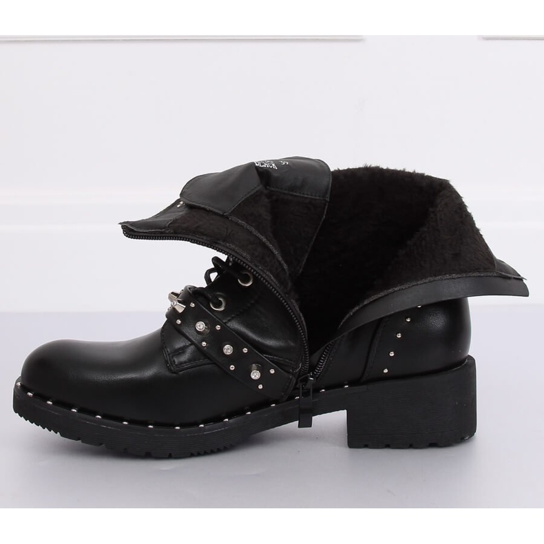 Black Boots with studs NC830 Black 2