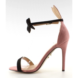 Sandals on a pin with ears ZJ-15P Pink - Ii Gat black 2