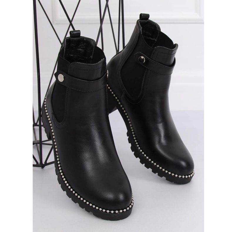 Black Boots for women Jodhpur boots NC886 Black 1