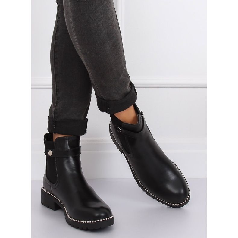 Black Boots for women Jodhpur boots NC886 Black 2