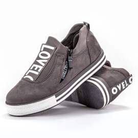 SHELOVET Love Suede Sport Shoes grey 2
