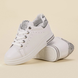 SHELOVET Wedge Sneakers white 1