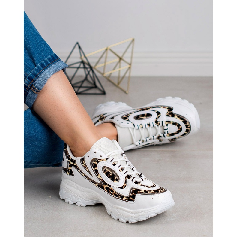 Kayla Women's sports shoes white brown 1 Kayla Women's sports shoes white brown 1