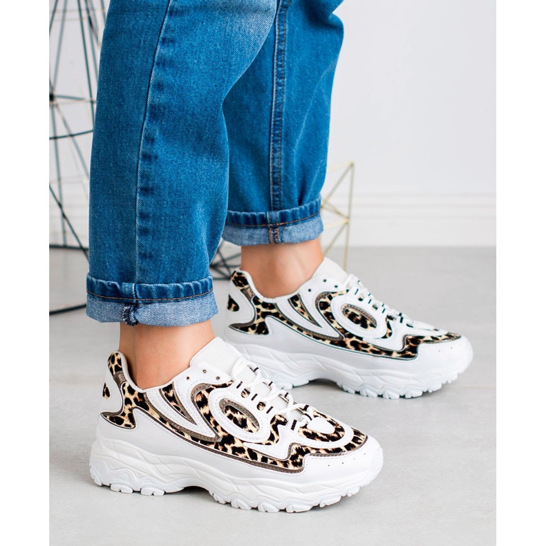 Kayla Women's sports shoes white brown 2 Kayla Women's sports shoes white brown 2