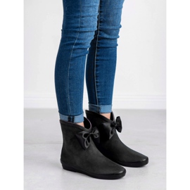 Kylie Suede Wellies With A Bow black 1