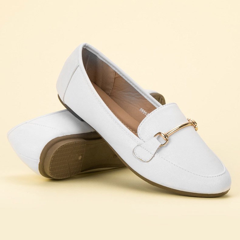 SHELOVET Eco Leather Loafers white 1 SHELOVET Eco Leather Loafers white 1