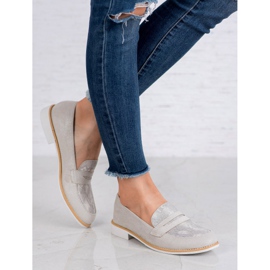 Bestelle Gray Loafers Snake Print grey 1