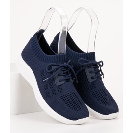 Ideal Shoes Textile Sports Footwear navy blue 2 Ideal Shoes Textile Sports Footwear navy blue 2