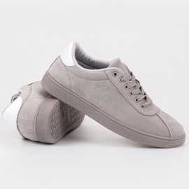 Ideal Shoes Gray Lace-up Shoes grey 3