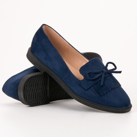 SHELOVET Navy blue loafers 1