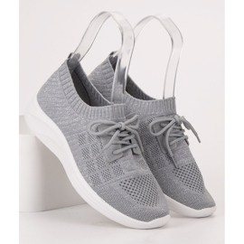 Ideal Shoes Textile Sports Footwear grey 2