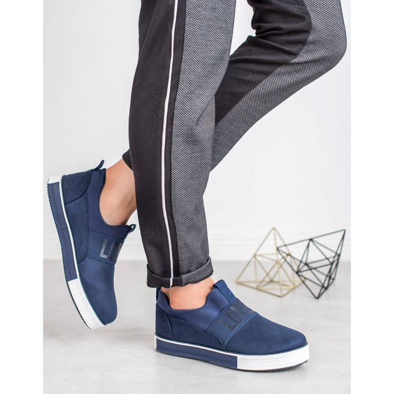 SHELOVET Suede Slip-On Shoes blue green 1 SHELOVET Suede Slip-On Shoes blue green 1