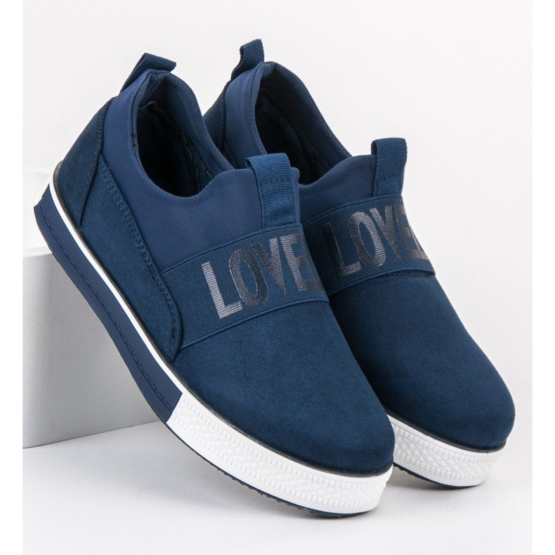 SHELOVET Suede Slip-On Shoes blue green 2 SHELOVET Suede Slip-On Shoes blue green 2