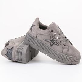 SHELOVET Suede Creepers grey 1