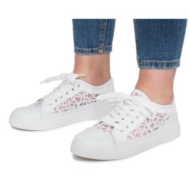 Dolita white openwork sneakers 1